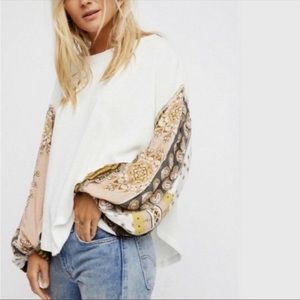 We the Free Thermal Paisley Top